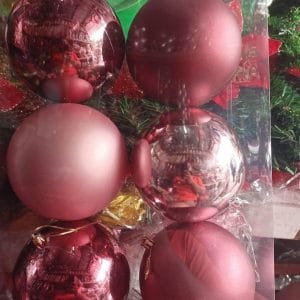 Christmas Decoration 12cm Rosegold Christmas Balls christmas balls
