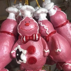 Christmas Decoration Gingerbread Pink Tree Ornaments christmas ornaments