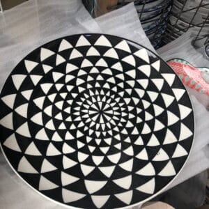 Plates Black and White Dinner Plate 10 inches plates