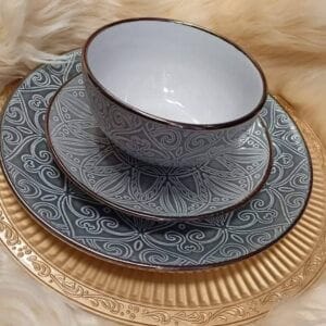 Gray Stoneware Ceramic Set