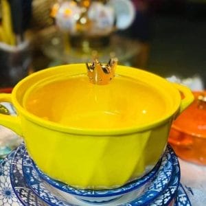 Bowls Yellow Ceramic Casserole baking dish