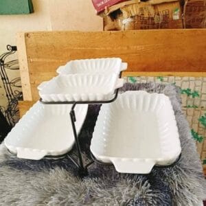 2 Tier Rectangular Serving set