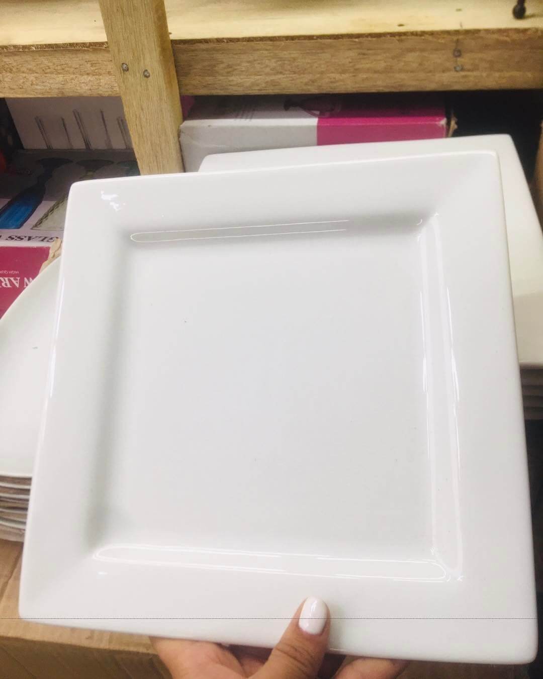 Dinnerware Ceramic White Square Plate ceramic plate