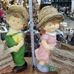 Figurines Girl, Boy Gardener Display figurines