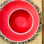 Matte Red Plate and Bowl