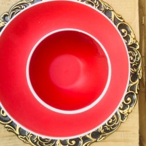 Dinnerware Matte Red Plate and Bowl bowl