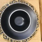 Matte Black Plate and Bowl