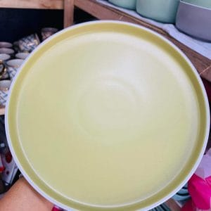 Dinnerware Yellow Matte Ceramic Plate ceramic plate