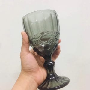 Glass Black Ribbon Goblet colored goblets