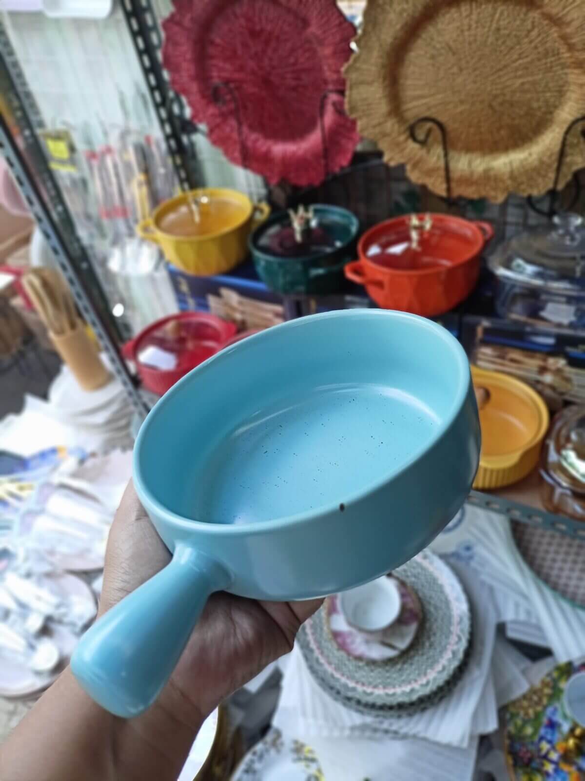 Bowls Blue Round Minimalist Nordic Ceramic Baking Pan appetizer bowl