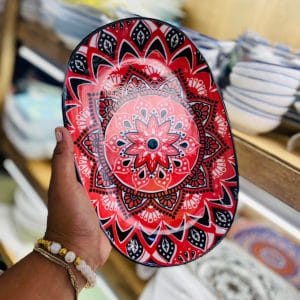 Red Moroccan Serving Plate Ceramic Plates ceramic plate decorative plates