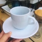 White Cup and Saucer Set
