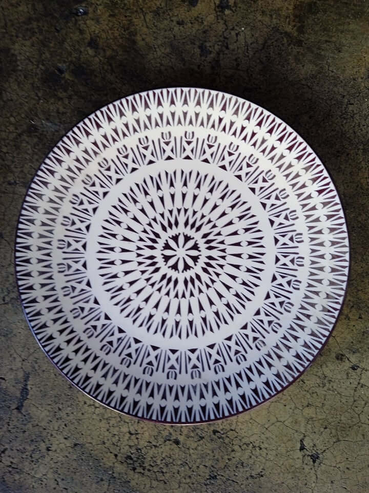 Dinnerware Geometric Flower Pattern ceramic