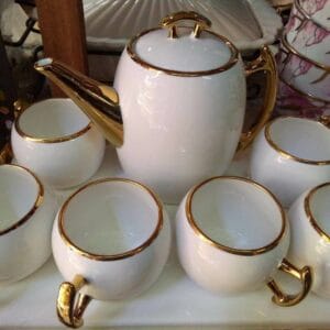 Cups and Saucers White Teacup Set ceramic teacup