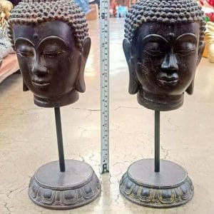 Figurines Buddha Head on Stand buddha display