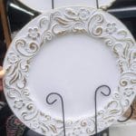 White Rustic Style Charger Plate