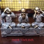 Set of 3 Monk Figurine