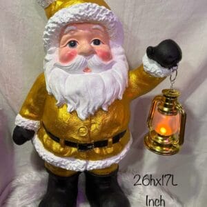 Yellow Santa Lamp Figurine Christmas Decoration Christmas decoration Yellow Santa Lamp Figurine
