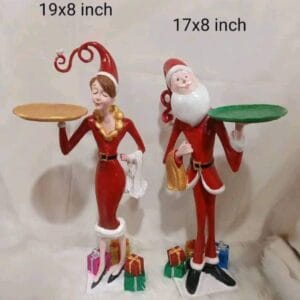 Mr. and Mrs. Santa Server Tabletop Christmas Decoration christmas decor Christmas Decoration Mr. and Mrs. Santa Server Tabletop christmas decor