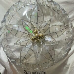 24 Inches Poinsettia Capiz Lanterns