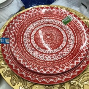 Red Plates Set of 2 Plates ceramic plate Plates Red Plates Set of 2 ceramic plate
