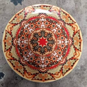 Hot Red Mandala Plates