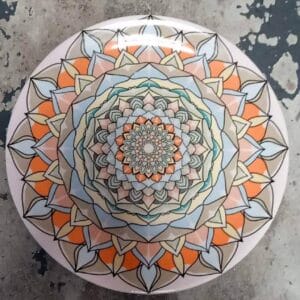 Orange Mandala Plates