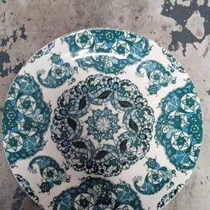 Classic Teal Mandala Plates Plates ceramic plate Plates Classic Teal Mandala Plates ceramic plate
