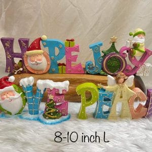 Colorful LOVE, PEACE, HOPE, JOY Christmas Tabletop Christmas Decoration Christmas decoration Christmas Decoration Colorful LOVE, PEACE, HOPE, JOY Christmas Tabletop Christmas decoration