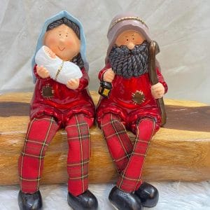 Holy Family Figurine (Red) Christmas Decoration Christmas decoration Christmas Decoration Holy Family Figurine (Red) Christmas decoration